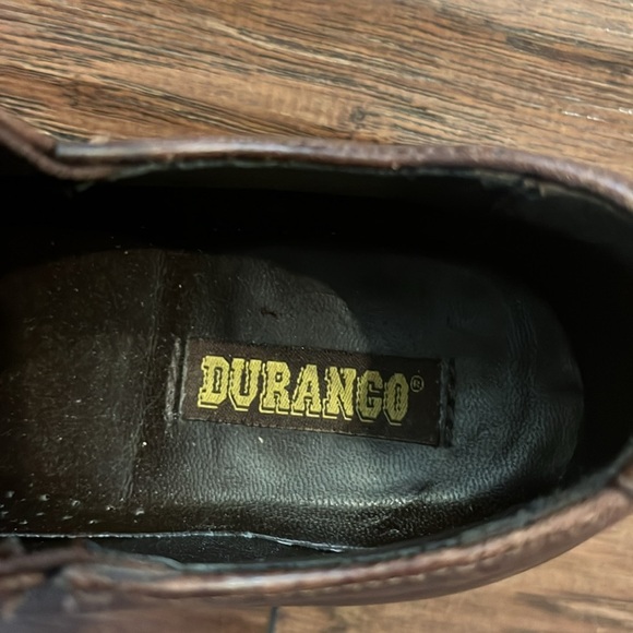 Durango Western Brown Leather Ankle Booties Size 7.5 - Picture 3 of 7